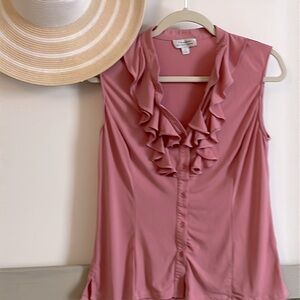 Tahari rose sleeveless top